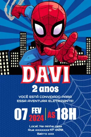 Convite Homem Aranha Infantil para mais pesquisados