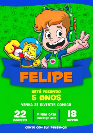 Convite Gato Galáctico Verde para mais pesquisados