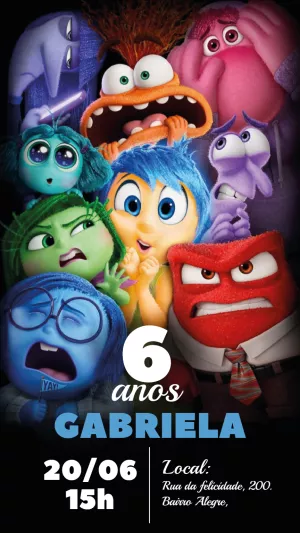 Convite Divertida Mente 2 Filme para mais pesquisados