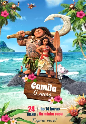 Convite Moana Maui para mais pesquisados