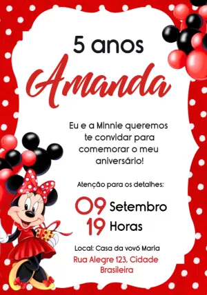Minnie Vermelha Frame