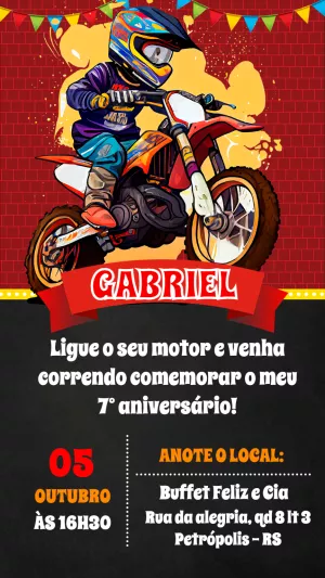 Convite Motocross Moto para mais pesquisados