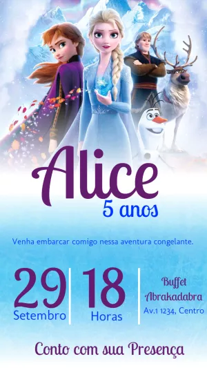 Convite Frozen Elsa para mais pesquisados