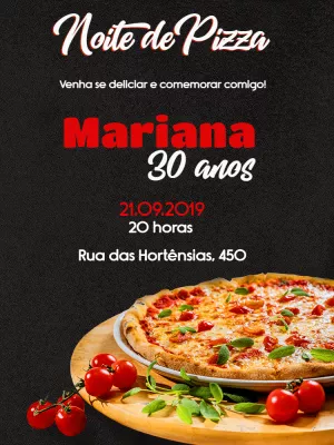 Convite Pizza Festa para mais pesquisados