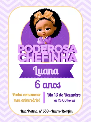 Convite Poderosa Chefinha Negra Banner para mais pesquisados
