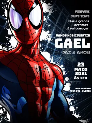 Convite Homem Aranha Aranhaverso para mais pesquisados