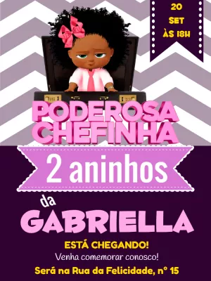Convite Poderosa Chefinha Faixa para mais pesquisados