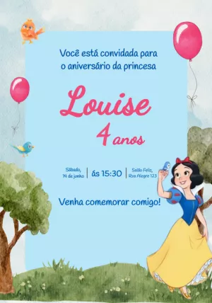 Convite Branca De Neve para mais pesquisados