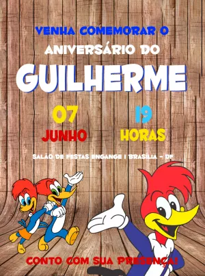 Convite Pica Pau Azul para mais pesquisados
