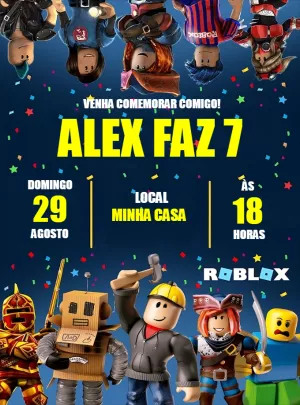 Convite Roblox Fazer para mais pesquisados