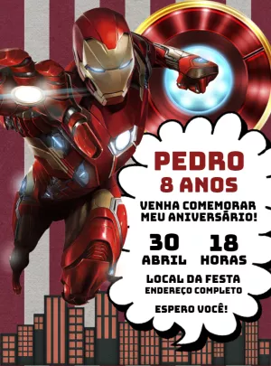 Convite Homem De Ferro para mais pesquisados