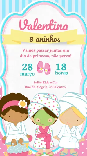 Convite Spa Infantil para mais pesquisados