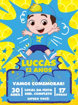 Convite Luccas Neto Aventureiro para mais pesquisados