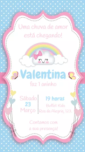 Convite Chuva De Amor Bençãos para mais pesquisados