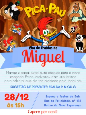 Chá De Fraldas Pica Pau Bebê