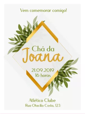 Convite Chá De Panela Verde para chá de panela
