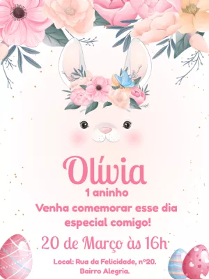 Convite Páscoa Cinza para datas comemorativas