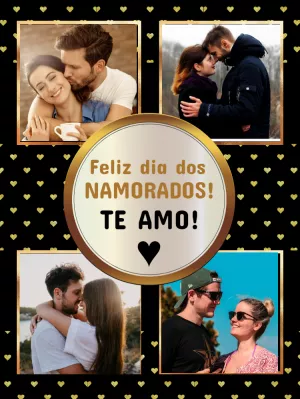 Convite Cartão Para Dia Dos Namorados Com Fotos Preto para datas comemorativas