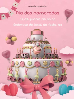 Convite Dia Dos Namorados para datas comemorativas