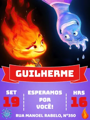 Convite Elementos Tema para datas comemorativas