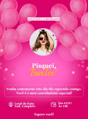 Convite Trintei Com Foto 30 para aniversário
