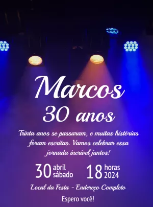 Convite Balada Bebida para aniversário