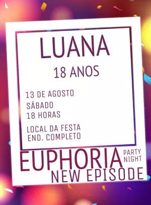 Convite Euphoria Digital para aniversário