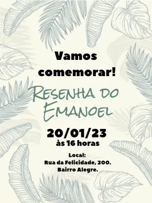 Convite Resenha Adulto para aniversário