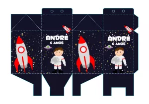 Convite Molde Caixa Milk Astronauta Foguete para mais pesquisados