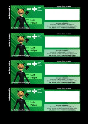 Convite Cartão Do Sus Miraculous Ladybug Cat Noir Gato para mais pesquisados