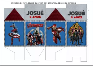 Convite Caixa Milk Os Vingadores Logo para mais pesquisados