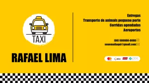 Cartão De Visita Taxista Carro