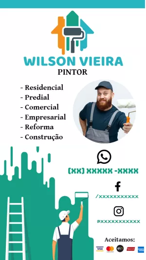 Convite Cartão De Visita Pintor Pintura para mais pesquisados