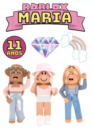 Convite Topo De Bolo Roblox Imprimir para topo de bolo