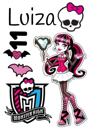 Convite Topo De Bolo Monster High Imprimir para topo de bolo