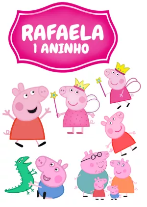 Convite Topo De Bolo Peppa Pig Topper para topo de bolo