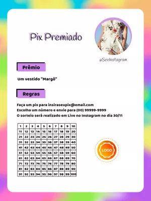 Convite Pix Premiado Arte para cartelas