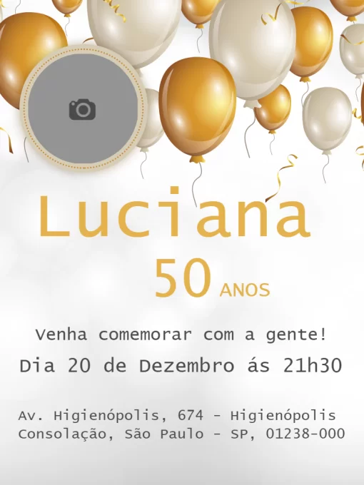 Convite Whatsapp para aniversário
