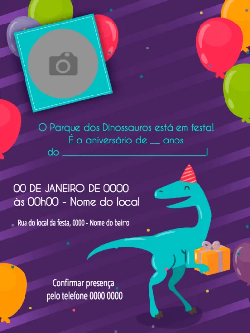 Convite Festa para aniversário infantil