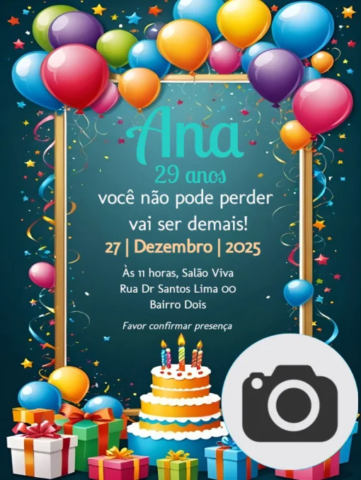 Com Confirmação De Presença Para Editar Whatsapp - Aniversário Infantil ...