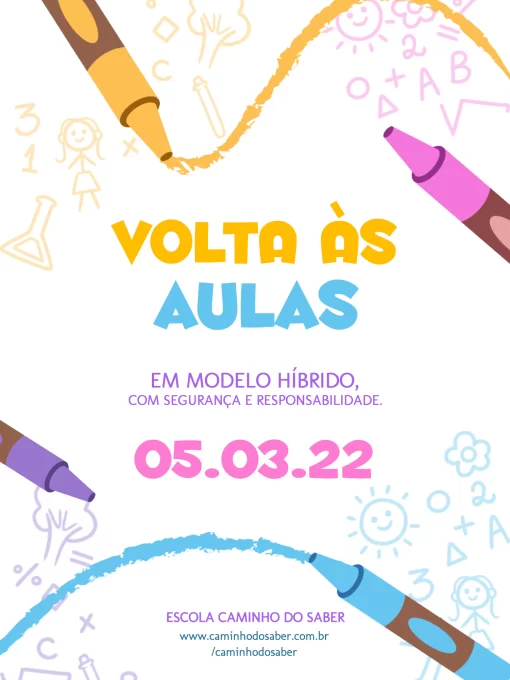 Convite Volta Às Aulas Escola para aniversário infantil