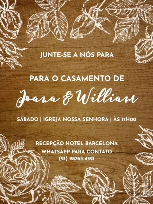 Convite Casamento Rústico / Sustentável Madeira Festa para casamento