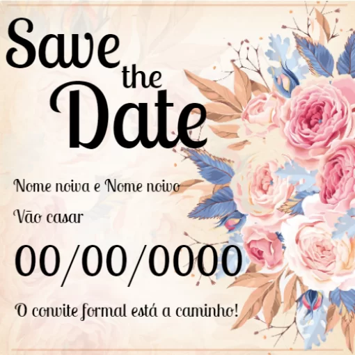 Convite Save The Date Despojado Amor para casamento