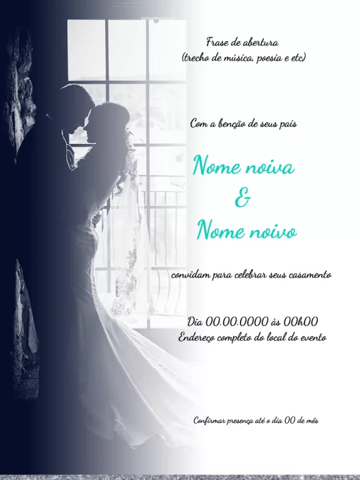 Convite Casamento Digital para casamento