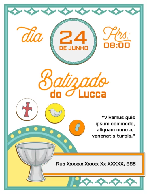 Convite Batizado Whatsapp para batizado
