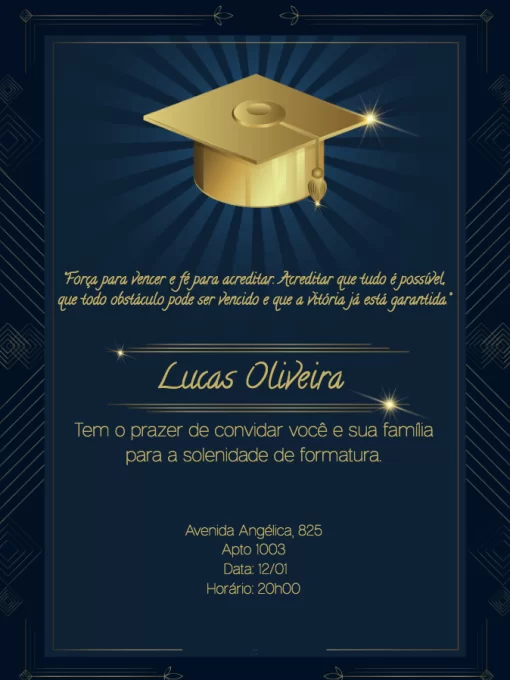 Convite Formatura Whatsapp para formatura