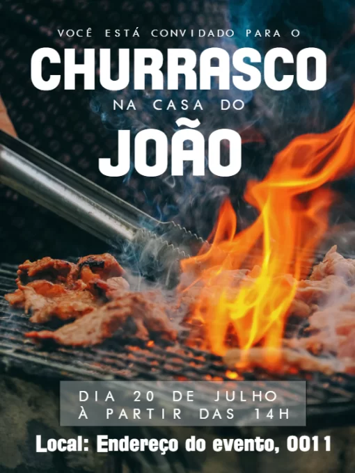 Convite Churrasco Confraternização para mais pesquisados