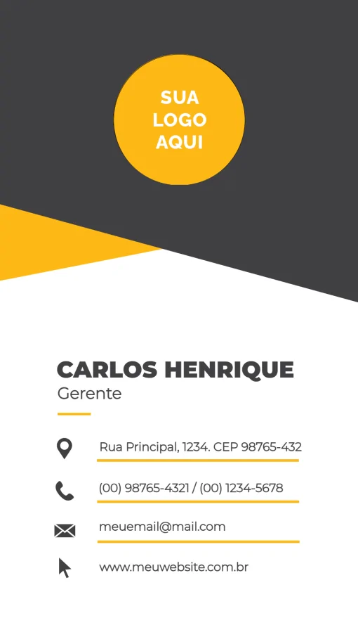 Convite Cartão De Visita Digital - Gerente Vertical para cartão
