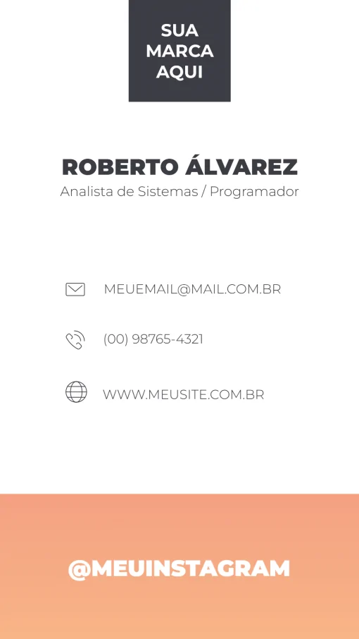 Convite Cartão De Visita Digital - Programador Simples para cartão