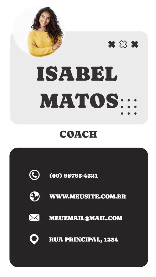 Convite Cartão De Visita Coach Digital para cartão